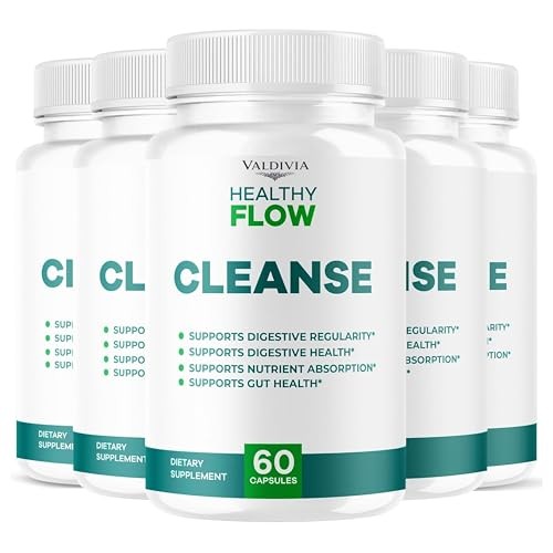 Healthy Flow Cleanse Liver Detox Supplement Capsules Natural 5 Pack 300Ct