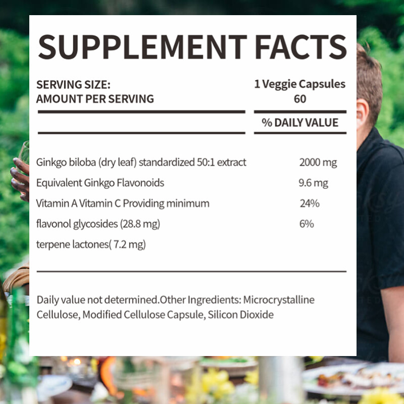 GINKGO BILOBA HERBAL SUPPLEMENTS 2000mg extract CAPSULES BRAIN &MEMORY BOOSTER