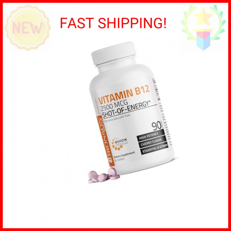 Vitamin B12 2500mcg Shot Of Energy Fast Dissolve Chewable Tablets – Quick Releas