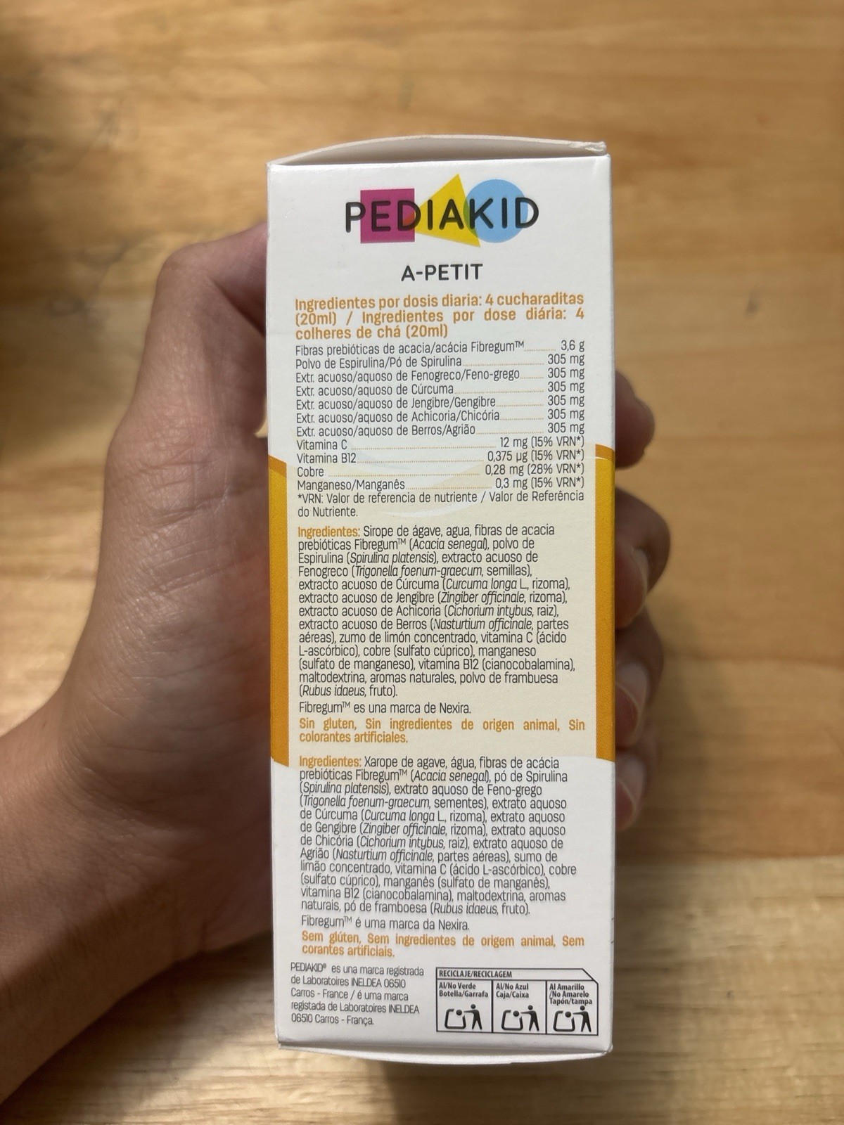 PEDIAKID A-Petit Kids Dietary Supplement Syrup 125ml Raspberry