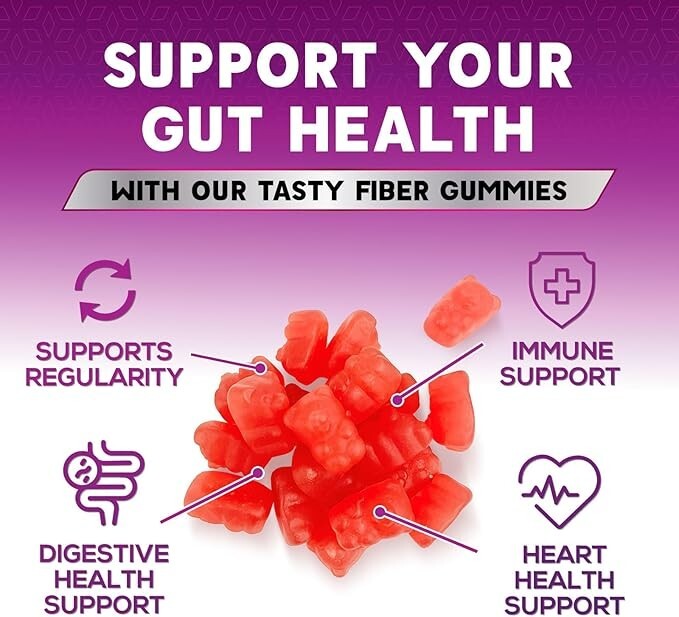 Fiber Gummies Extra Strength Inulin 4000mg – Natural Dietary Fiber Supplement