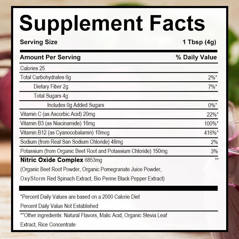Organic Beet Root Powder, Support Antioxidants Blood Pressure Supplements