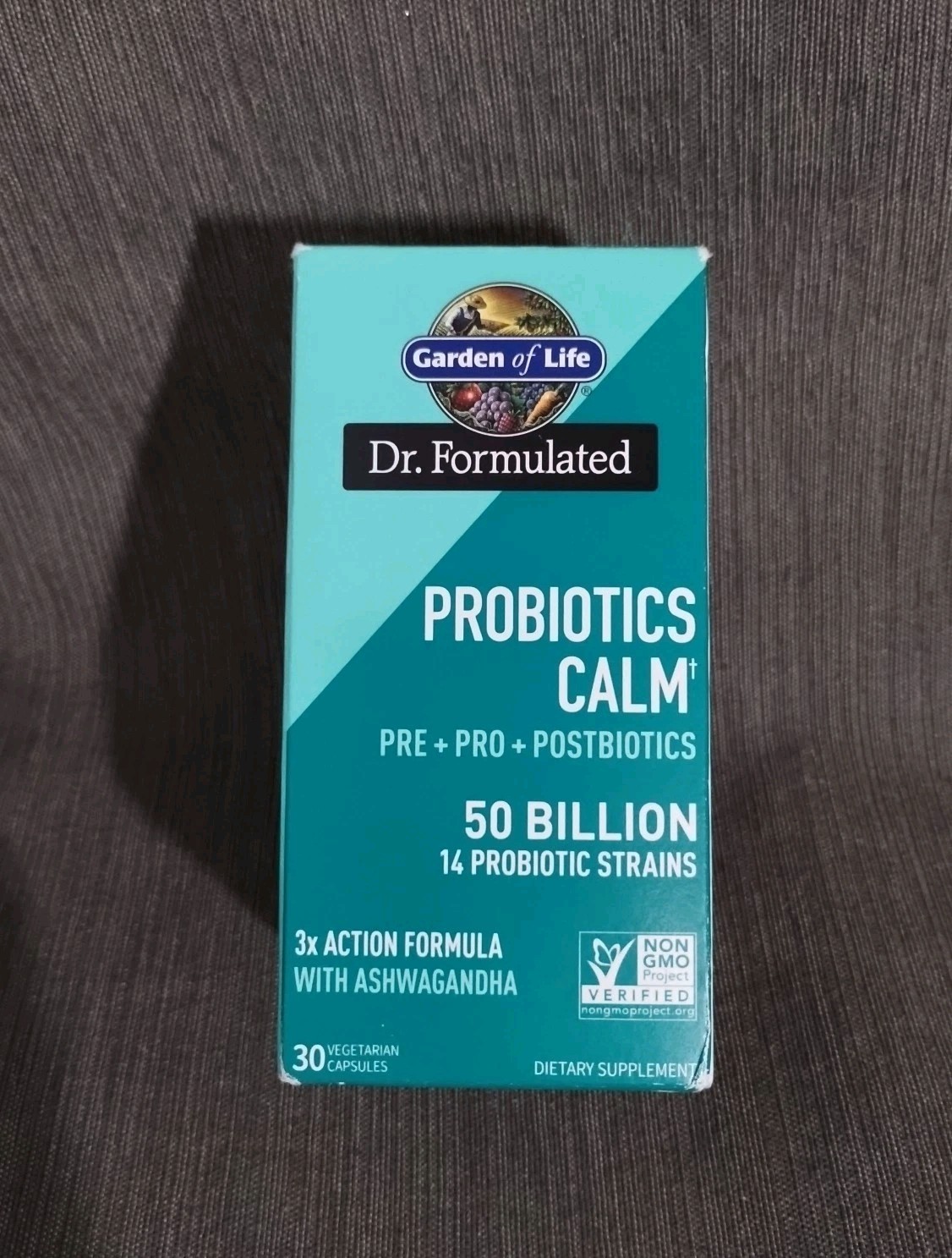 Garden of Life Probiotics Calm 50 Billion, 30 Vegetarian Capsules -EXP: 05/2027