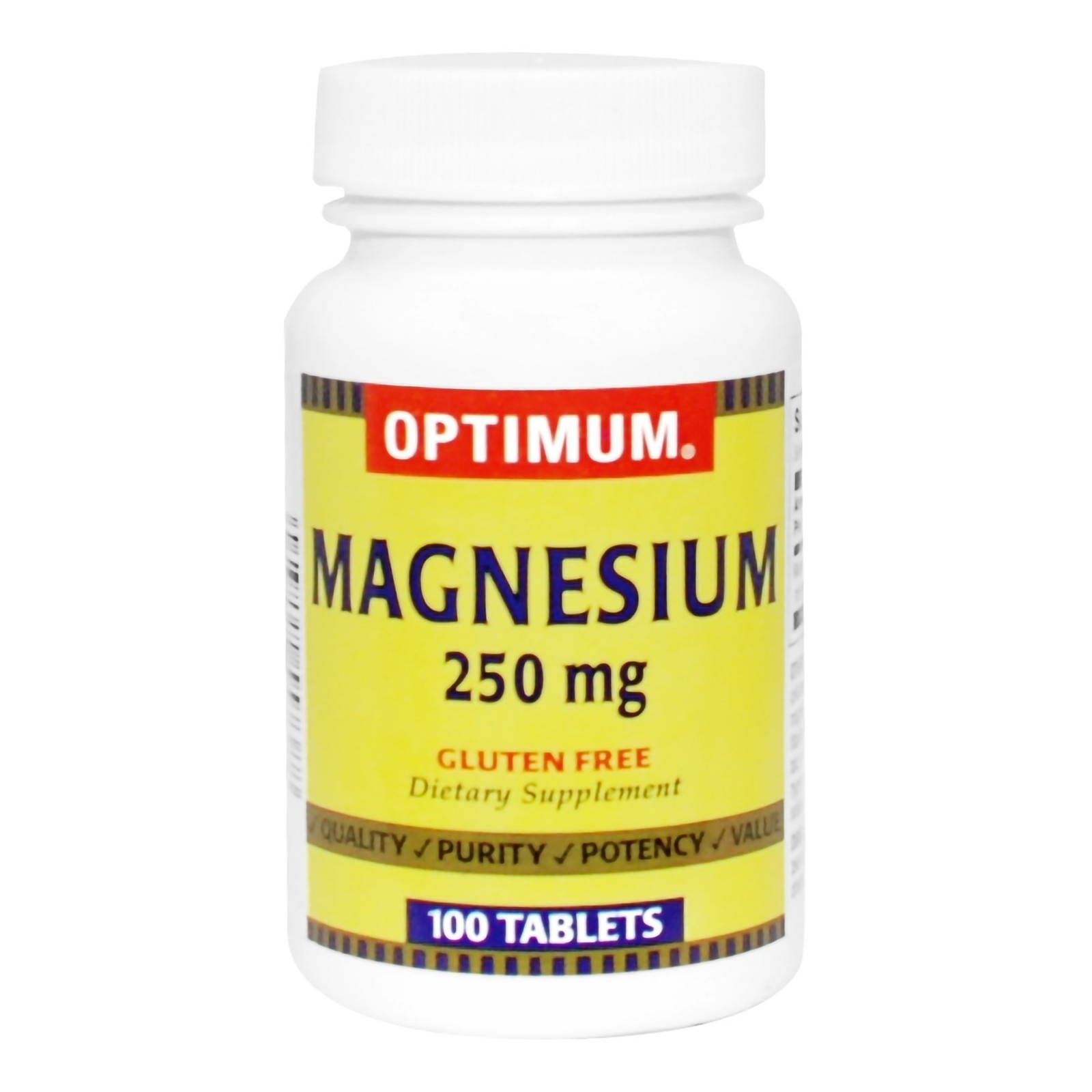 Optimum Magnesium Gluconate Tablets Gluten Free Dietary Supplement 250mg 06/2027