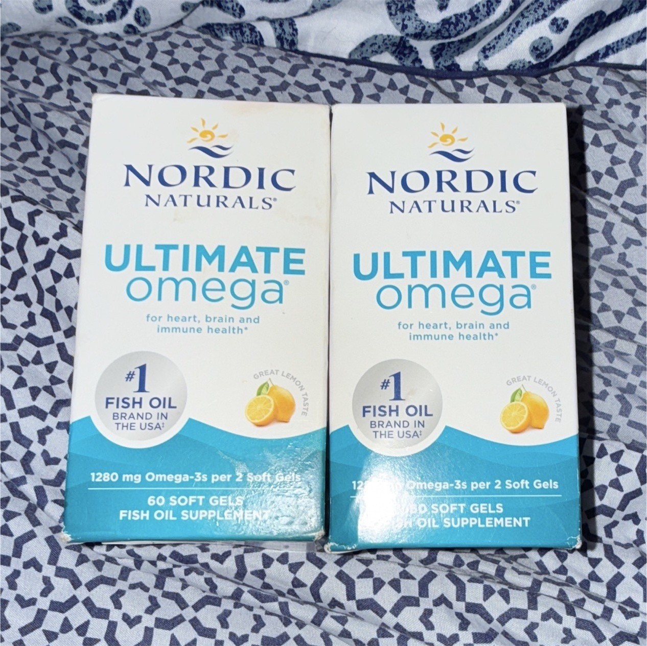 Nordic Naturals Ultimate Omega Lemon Fish Oil 1280mg 60 Softgels EXP 02/28