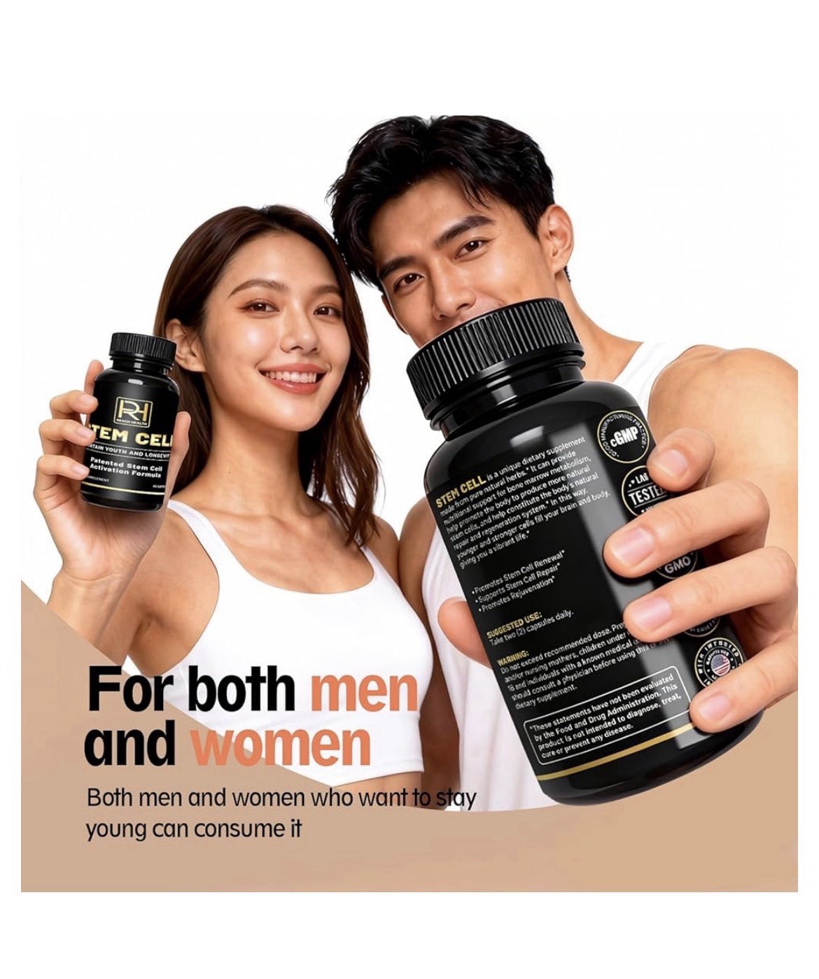 REACH HEALTH STEM CELL Activation Formula Maintain Youth And Longevity 60capsule