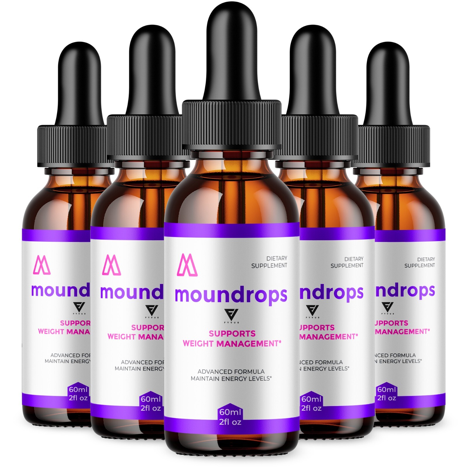 (5 Pack) Moundrops Drops Mound Drops Weight Management Support Supplement (10oz)