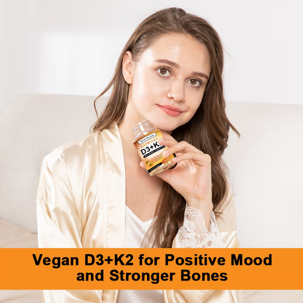 Secret De Peau Vitamin D3 + K2 5000 IU Capsules