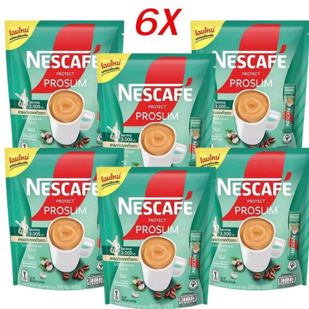 6X Nescafe Protect Proslim 3in1 Coffee High Fiber Low Fat Instant Mix
