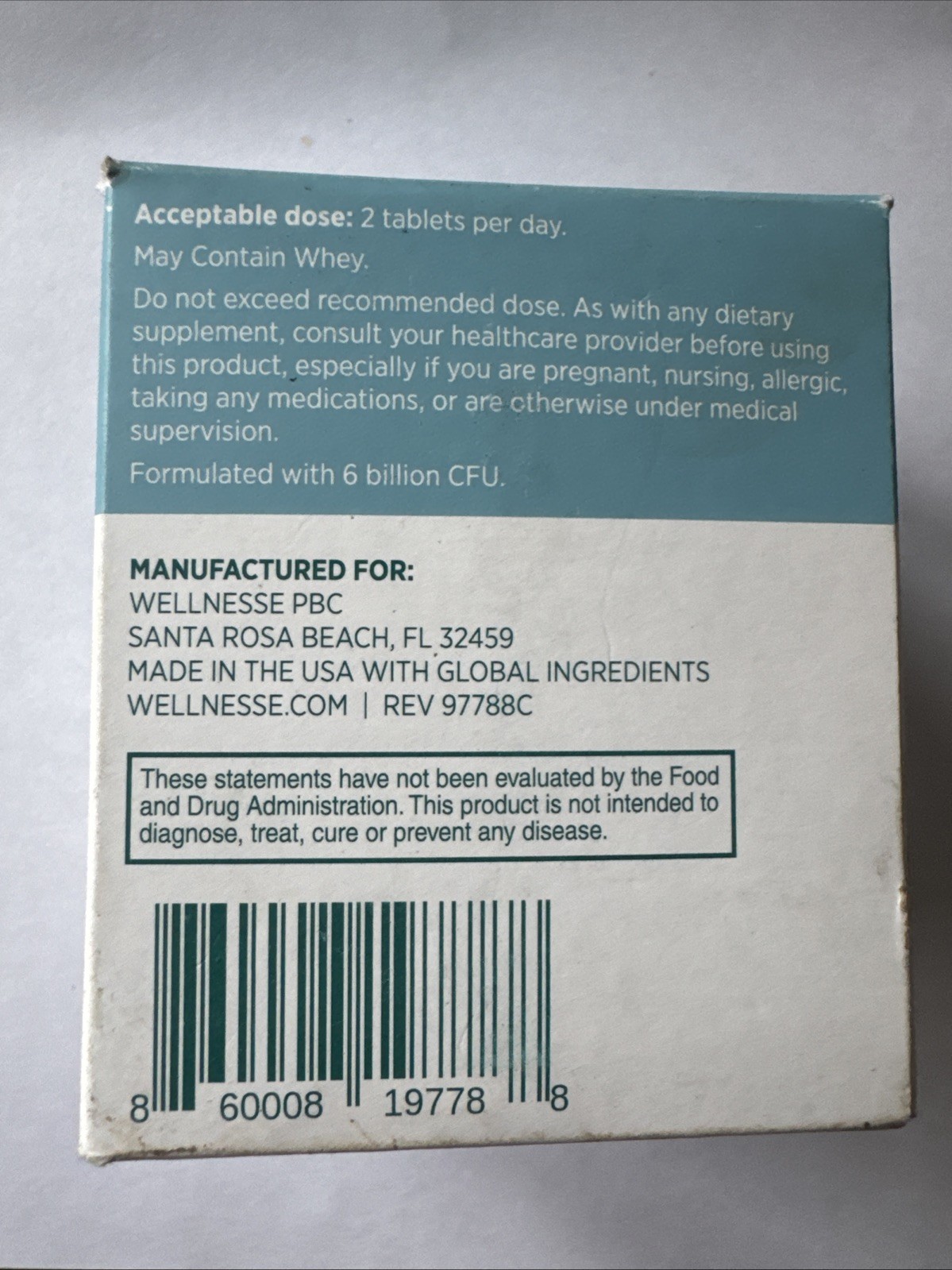 Wellnesse Oral Probiotic Mints With Hydoxyapatite Peppermint Flavored 60 Tablets