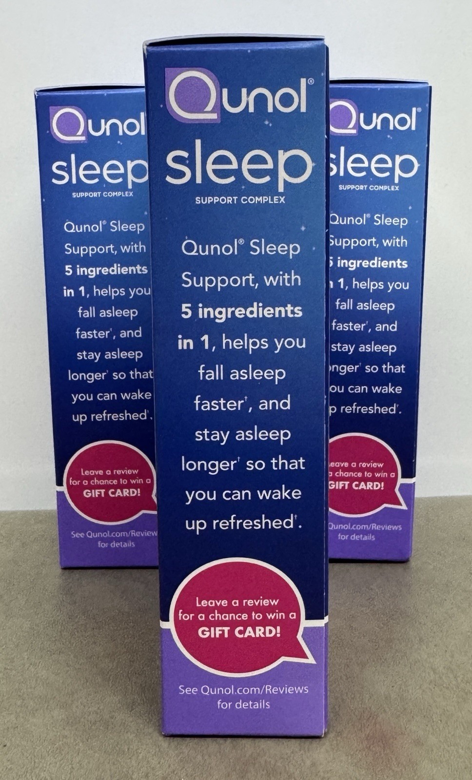 4 Pack Qunol Sleep Support 5-in-1 Melatonin 30 Count Exp 02/2027