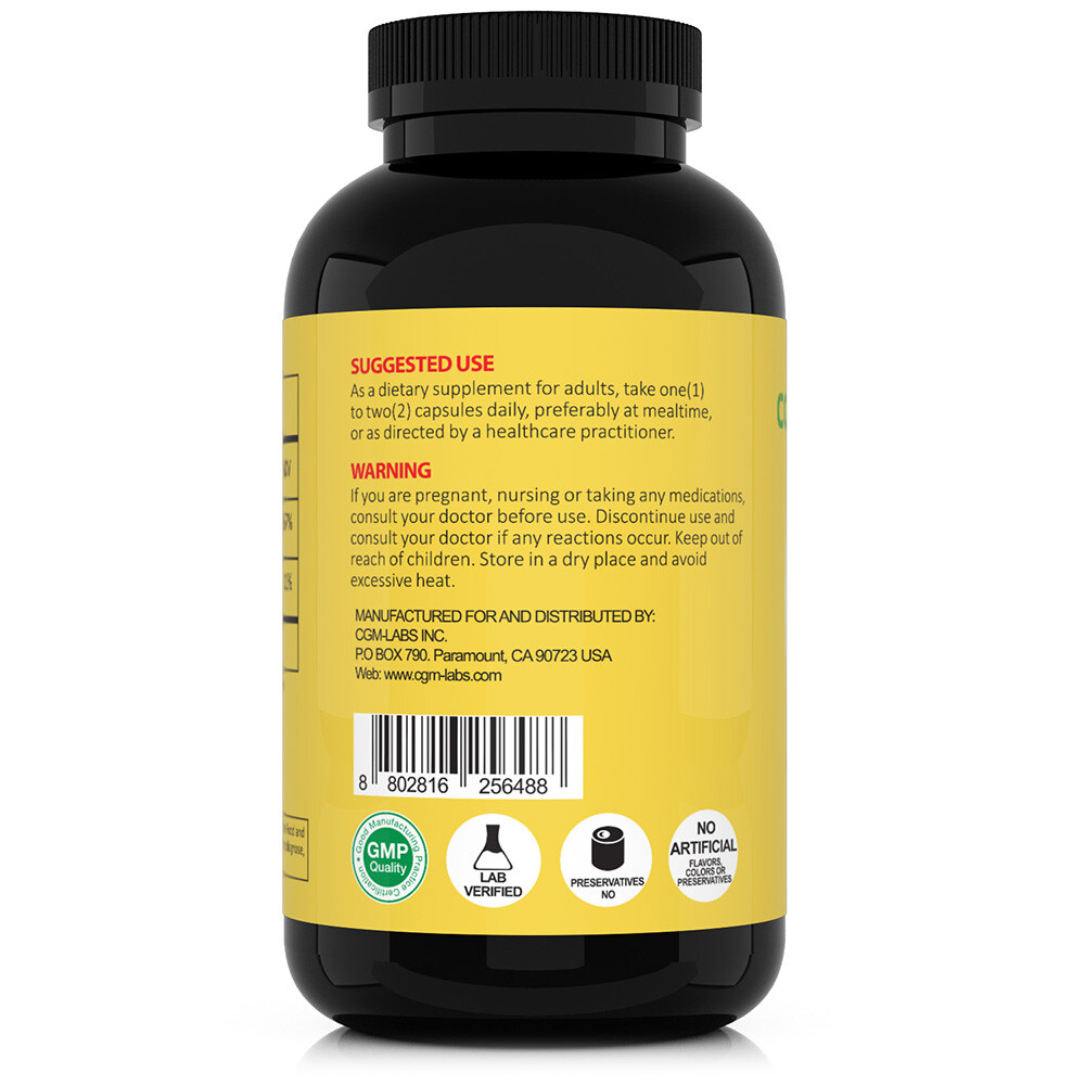 CGM Labs -MEGA Size Vitamin C 1500mg – Non Acidic, PH Neutral, Gentle on Stomach