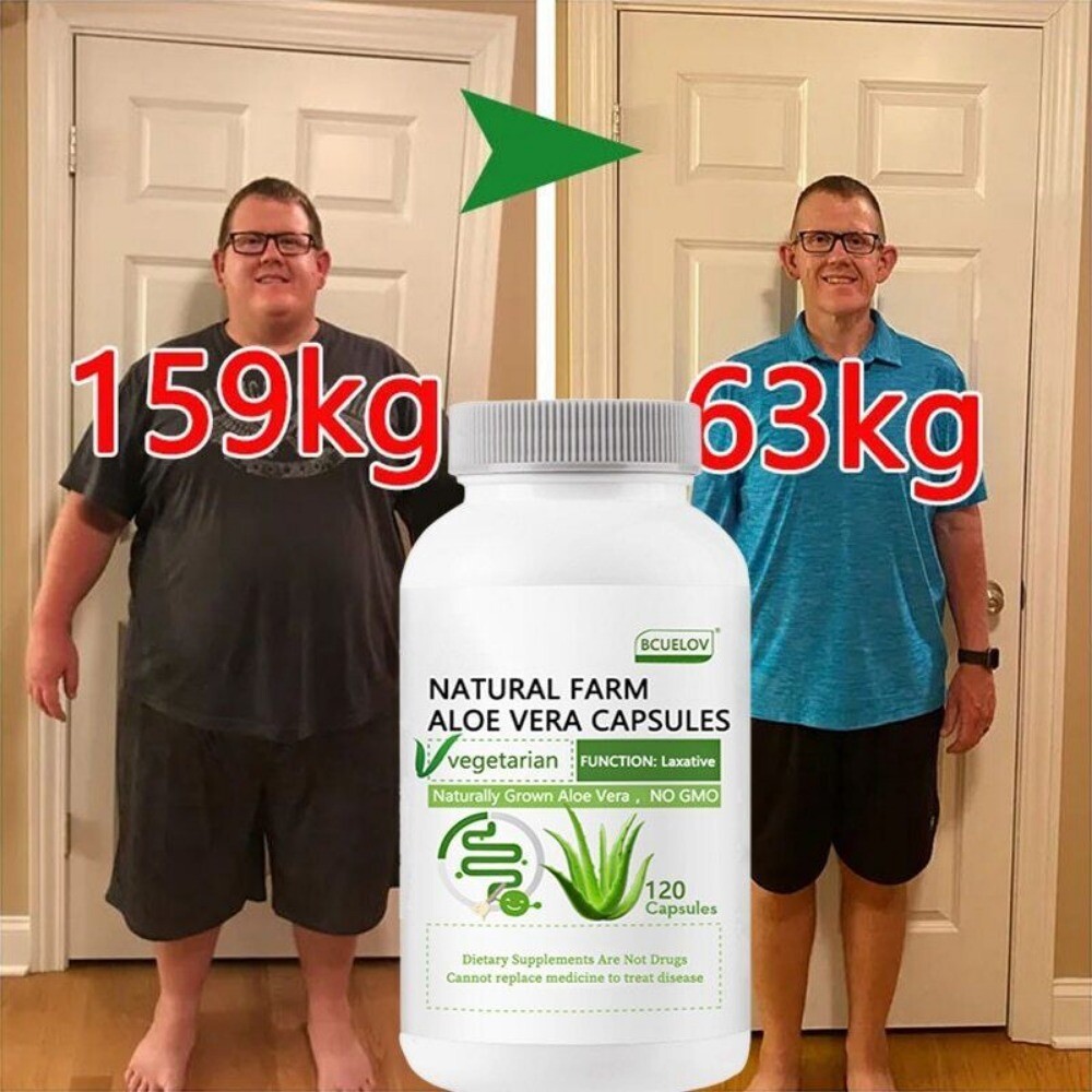 Aloe Vera -120 Capsules – 100% Pure Organic – Weight Management