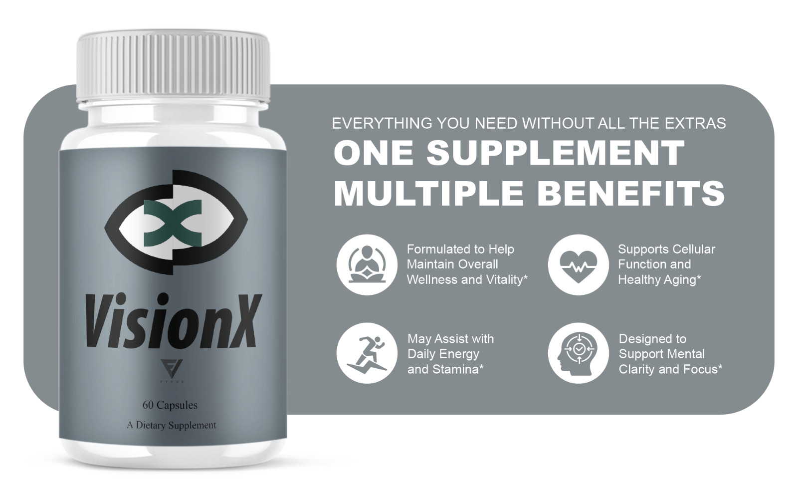 (5 Pack) VisionX Advanced Eye Health Support, Vision X Supplement (300 Capsules)