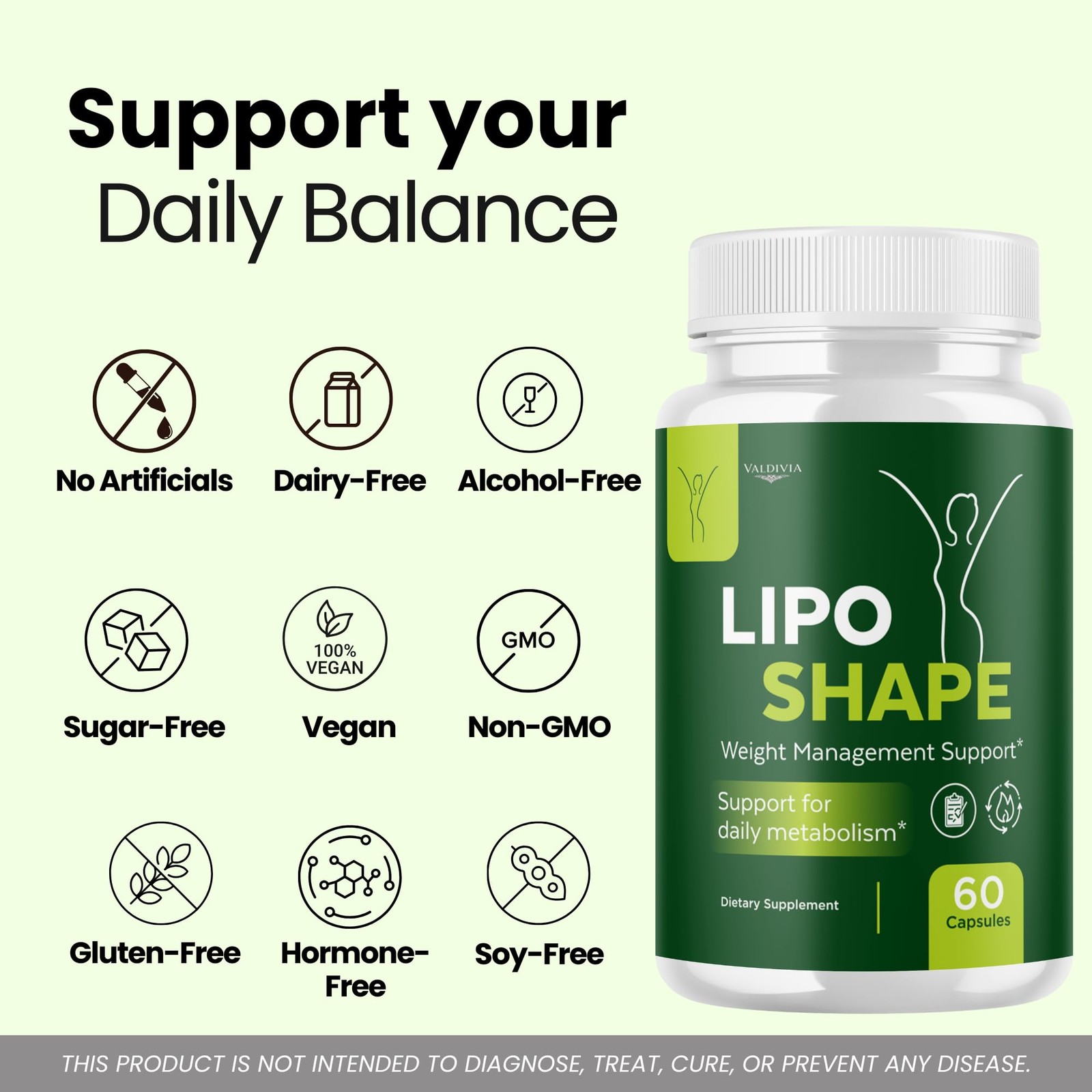 Valdivia (5 Pack) LipoShape Capsules 300 Capsules 5 Pack Dietary Supplement Made
