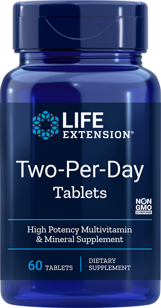 LIFE EXTENSION TWO PER DAY 60 Tabs (Two Pack)