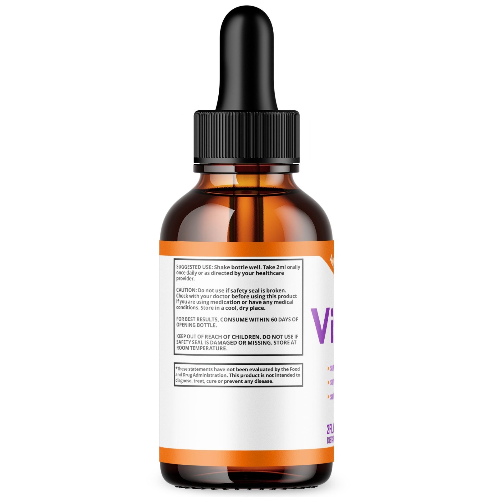 (1 Pack) Vita Vin Male Support Drops Advanced VitaVin Supplement 30 Servings