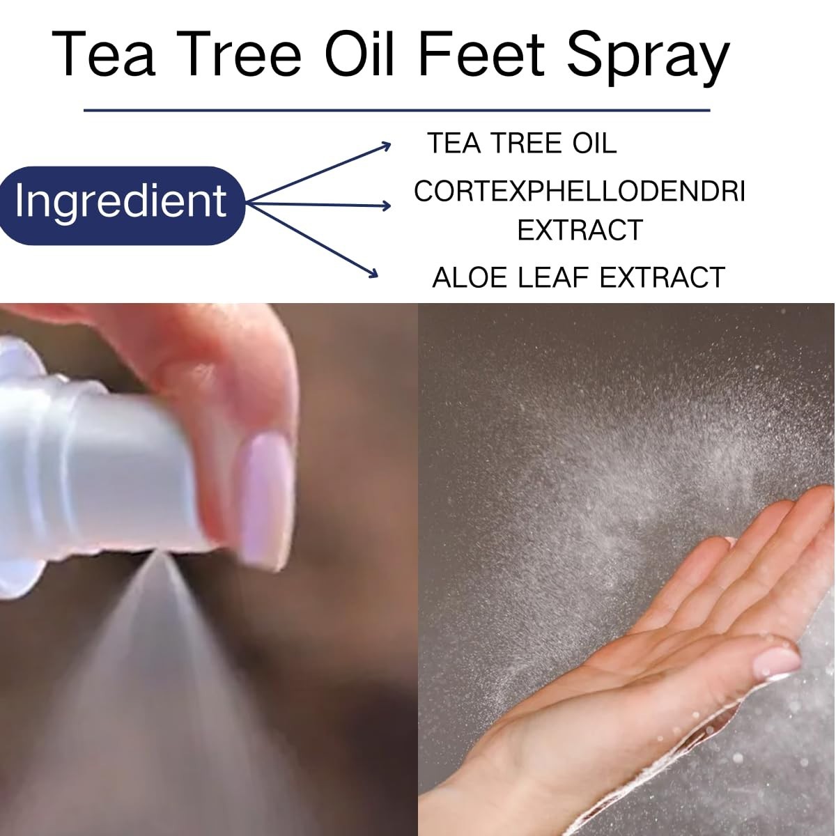 Foot spray with tea tree serum, tea tree serum foot spray, feet keeps & shoes fr