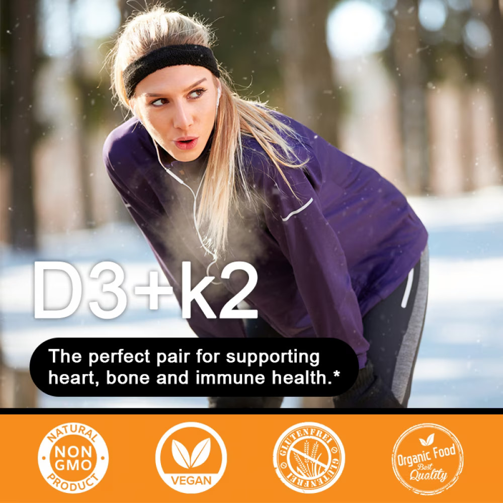 Secret De Peau Vitamin D3 + K2 5000 IU Capsules