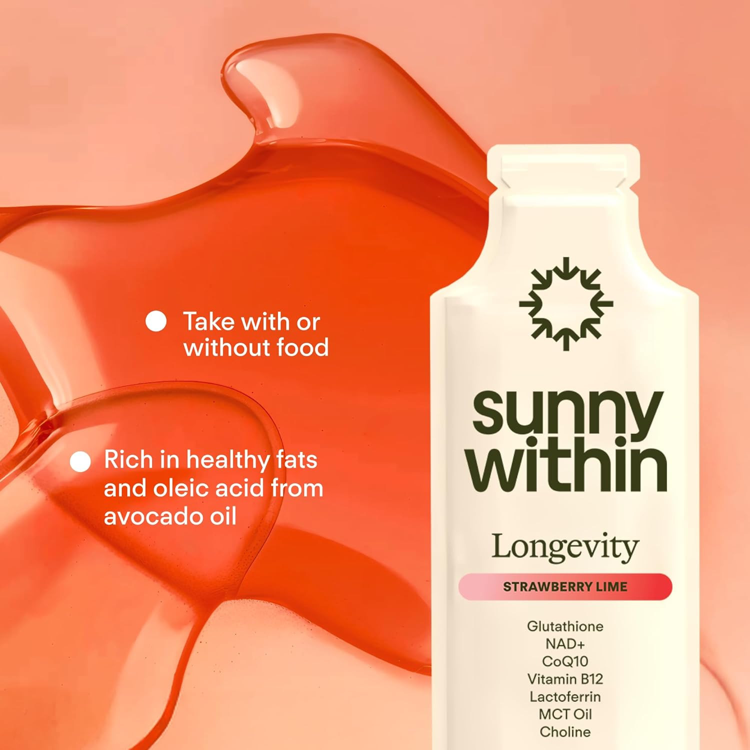 Longevity – Liposomal NAD+ Glutathione Supplement W/Liquid NAD+, Coq10, B12, MCT