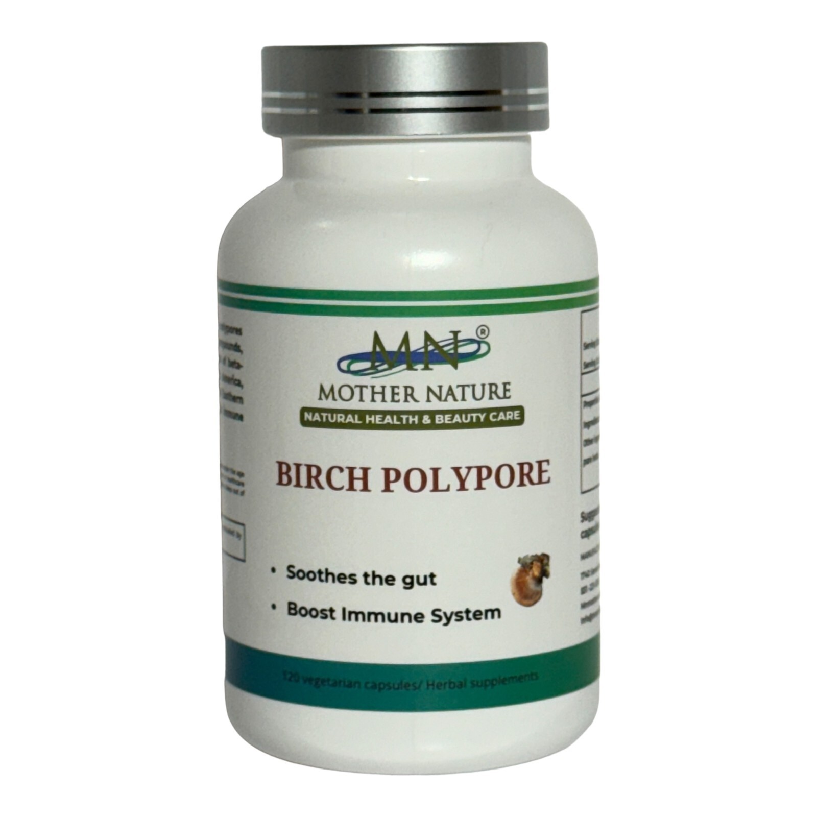 Mother Nature Birch Polypore Mushroom Gut Health Supplement with Beta-Glucans