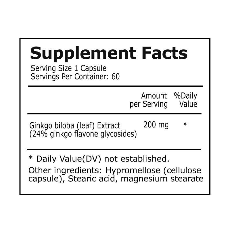Ginkgo Biloba, Supports Memory and Mental Performance