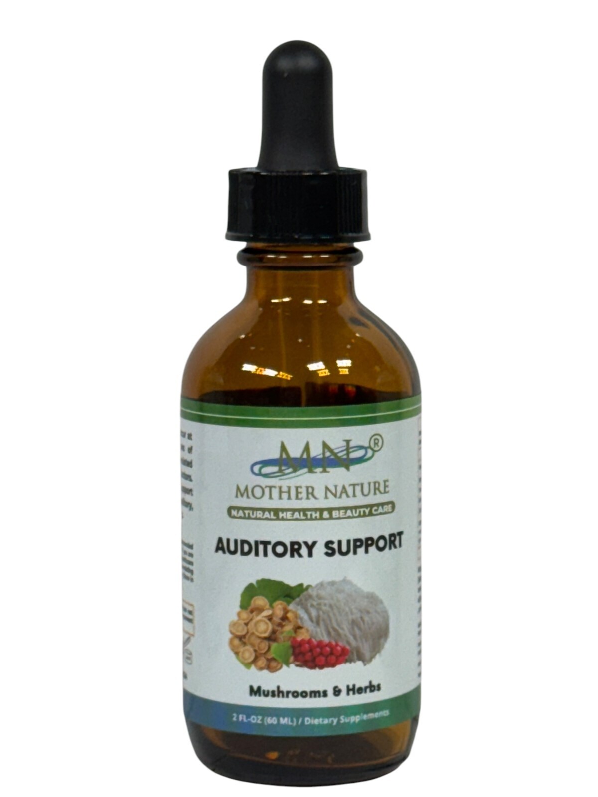 Organic Ear Health Liquid Drops Lion’s Mane Ginkgo Astragalus Hawthorn Berry