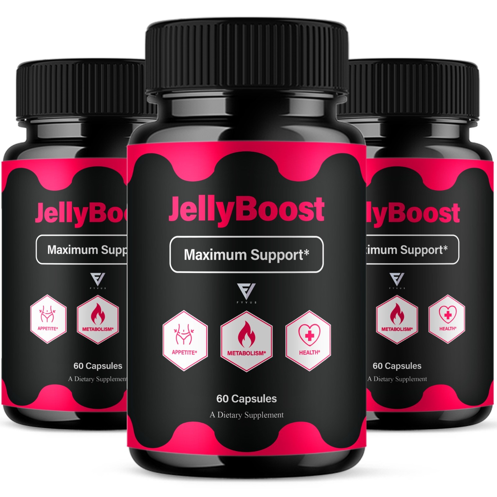 (3 Pack) Jelly Boost Maximum Support, JellyBoost Weight Health (180 Capsules)
