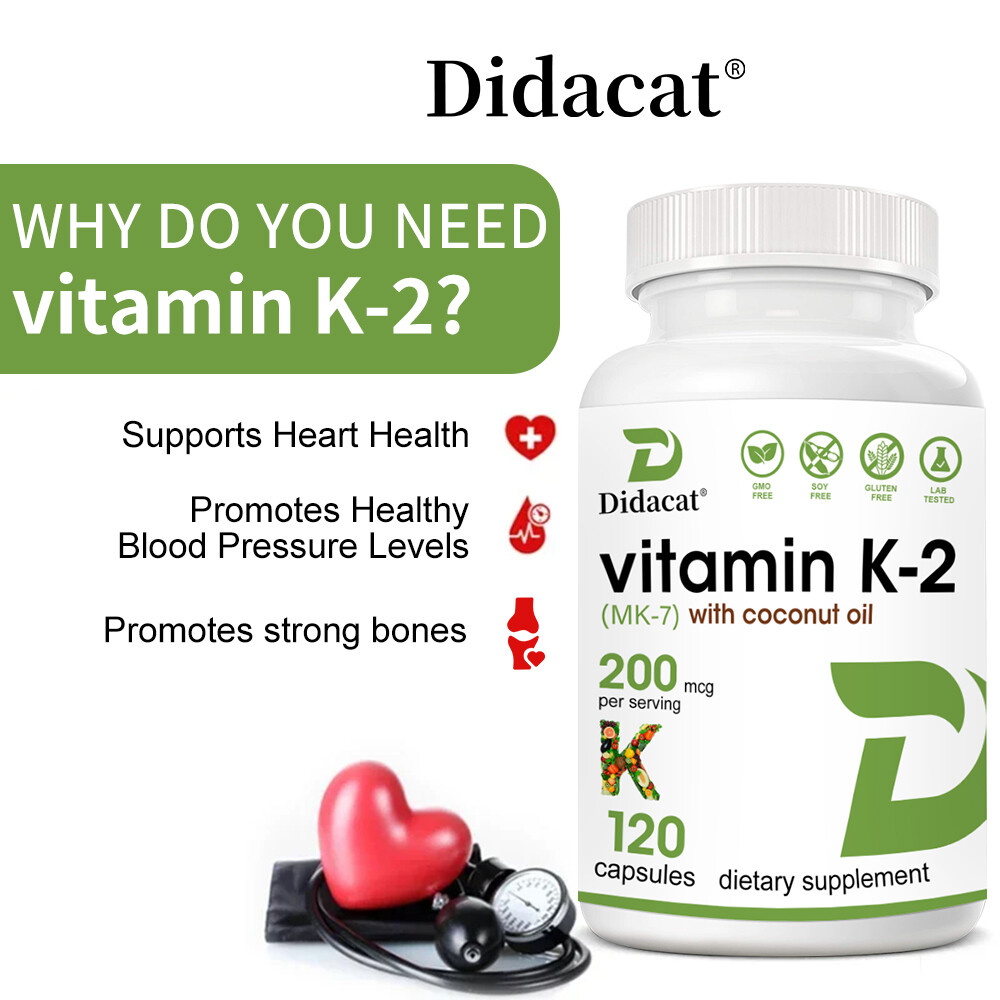 Vitamin K2 (MK-7) 200mcg, Coconut Oil | Bone, Joint, & Immune Support – Non-GMO