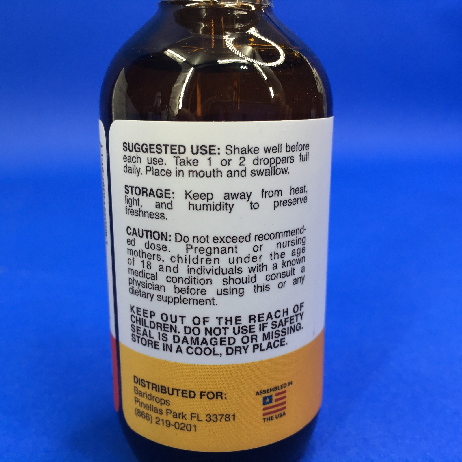Bari Drops Natural Wellness Support Supplement 2 oz (Lot of 2)