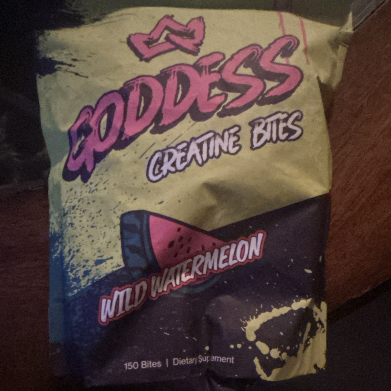 Goddess Creatine Bites Wild Watermelon Flavor 150 Count Dietary Supplement
