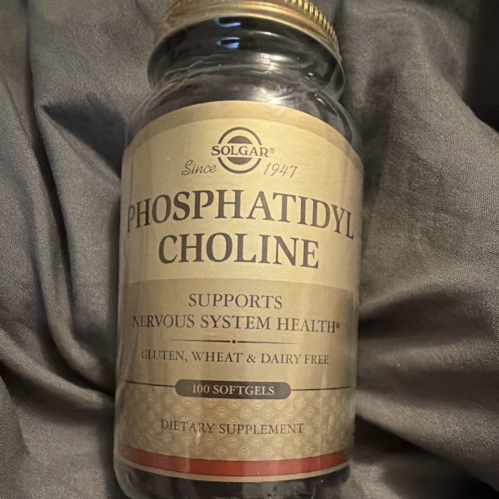 Solgar Phosphatidylcholine 840mg Nervous System Health 100 Softgels GF