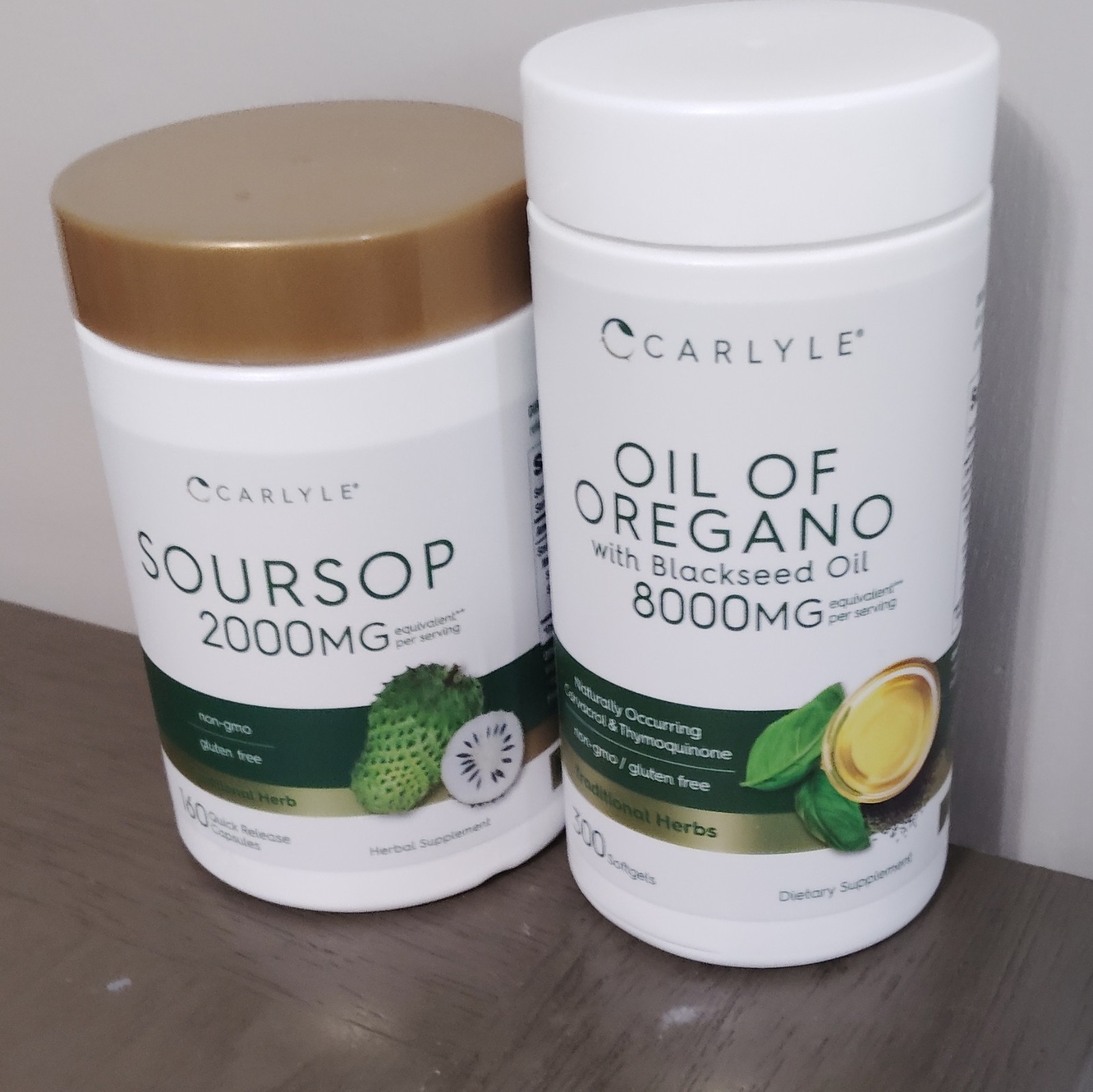 Carlyle Soursop (Graviola) 2000mg Capsules + Oregano Blackseed Softgels 260