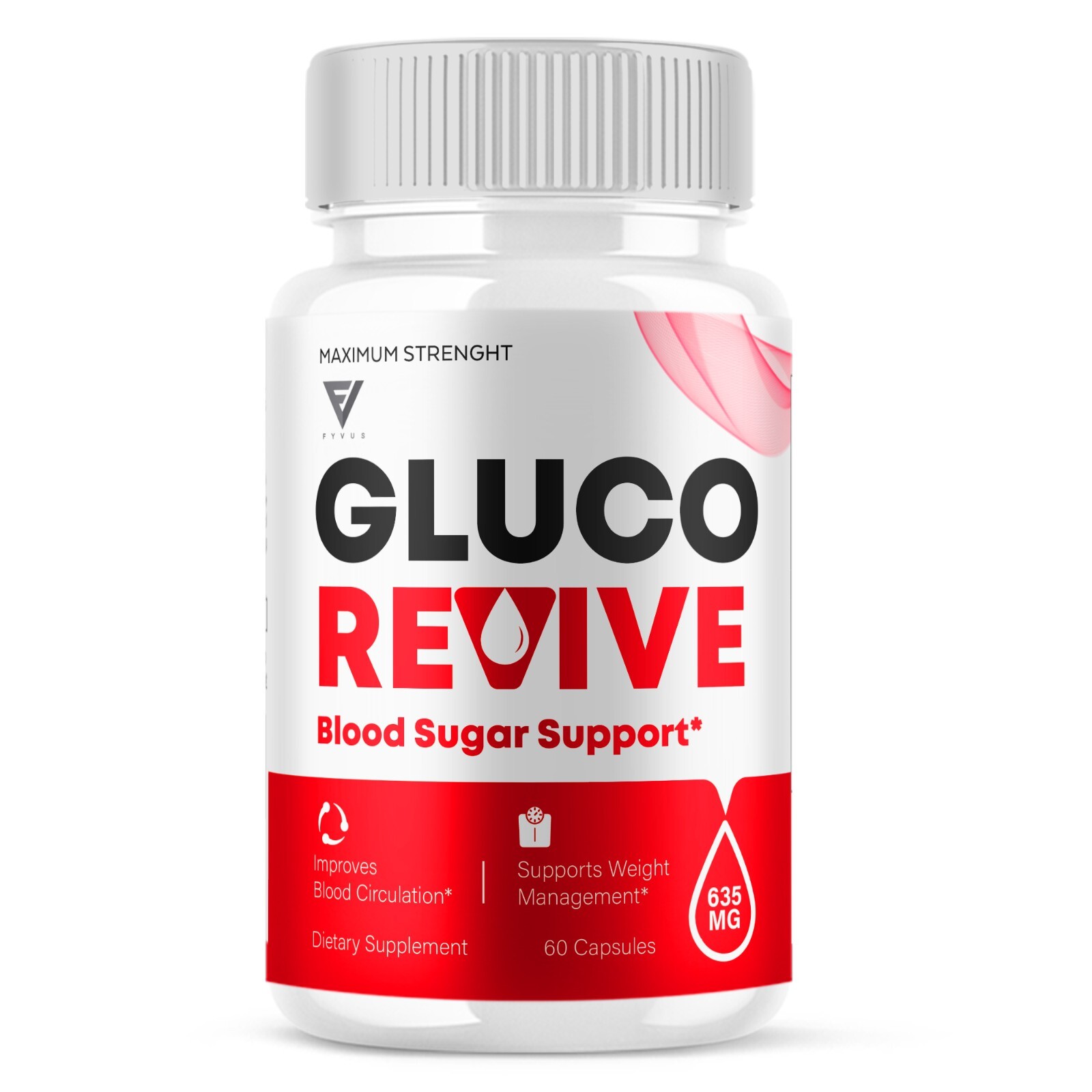 Gluco Revive Blood Support Supplement GlucoRevive Pills (60 Capsules)
