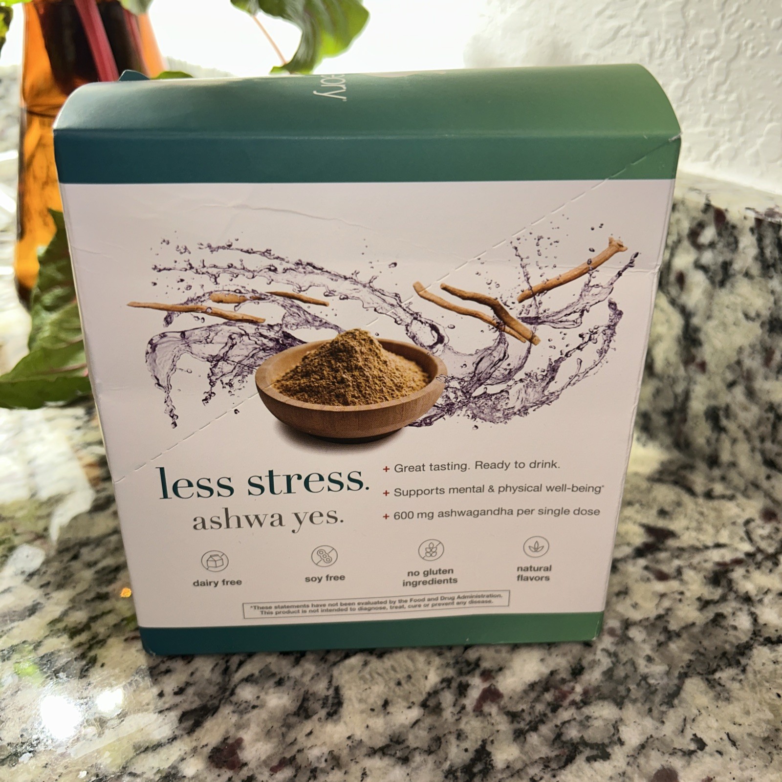 Youtheory Ashwagandha Liquid Stress Relief Blueberry 12 Packets Ex 7/2027