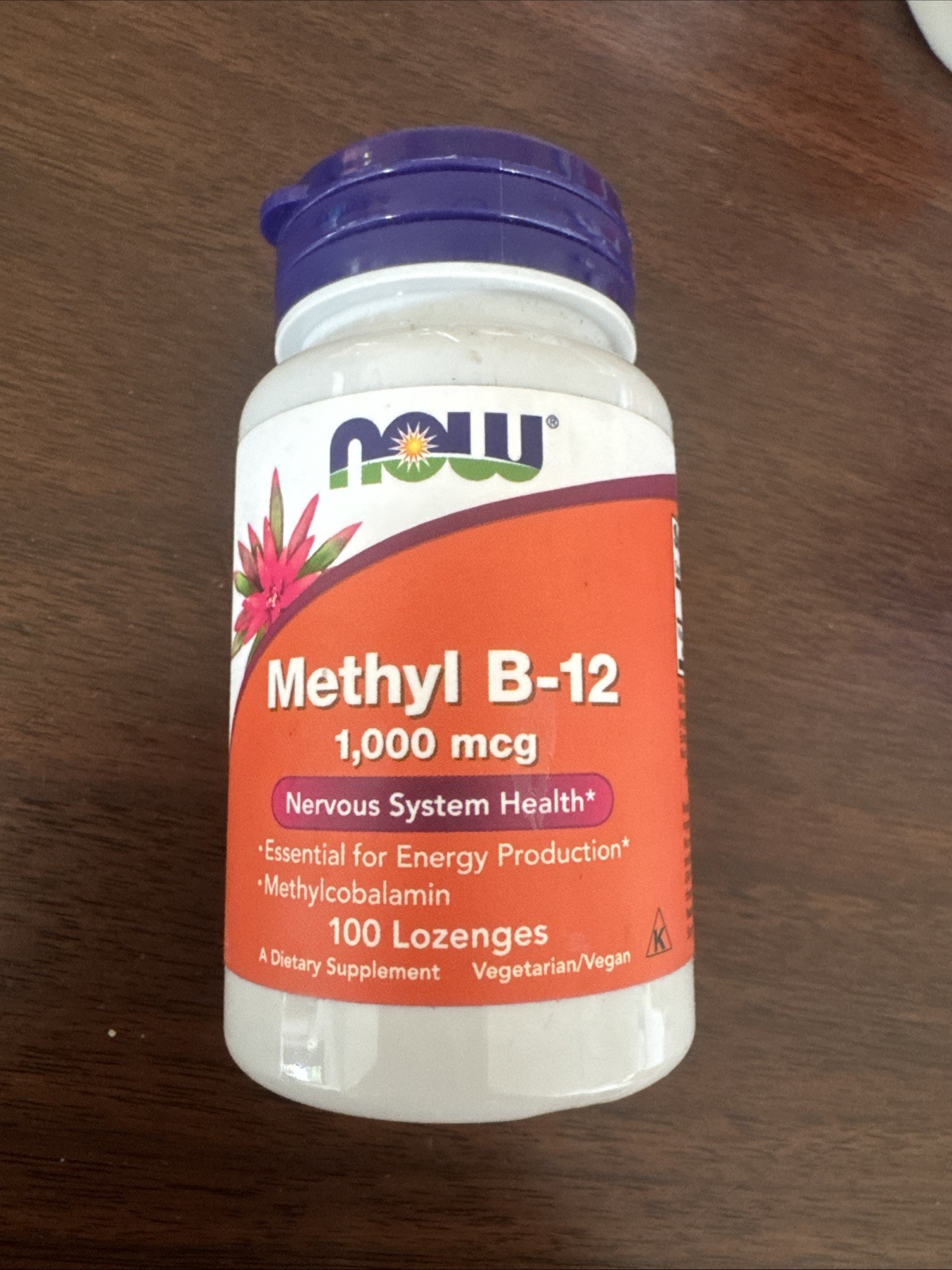 (2-pack) NOW Foods Methyl B-12(Methylcobalamin)1mg,Nervous System Health,100Loz