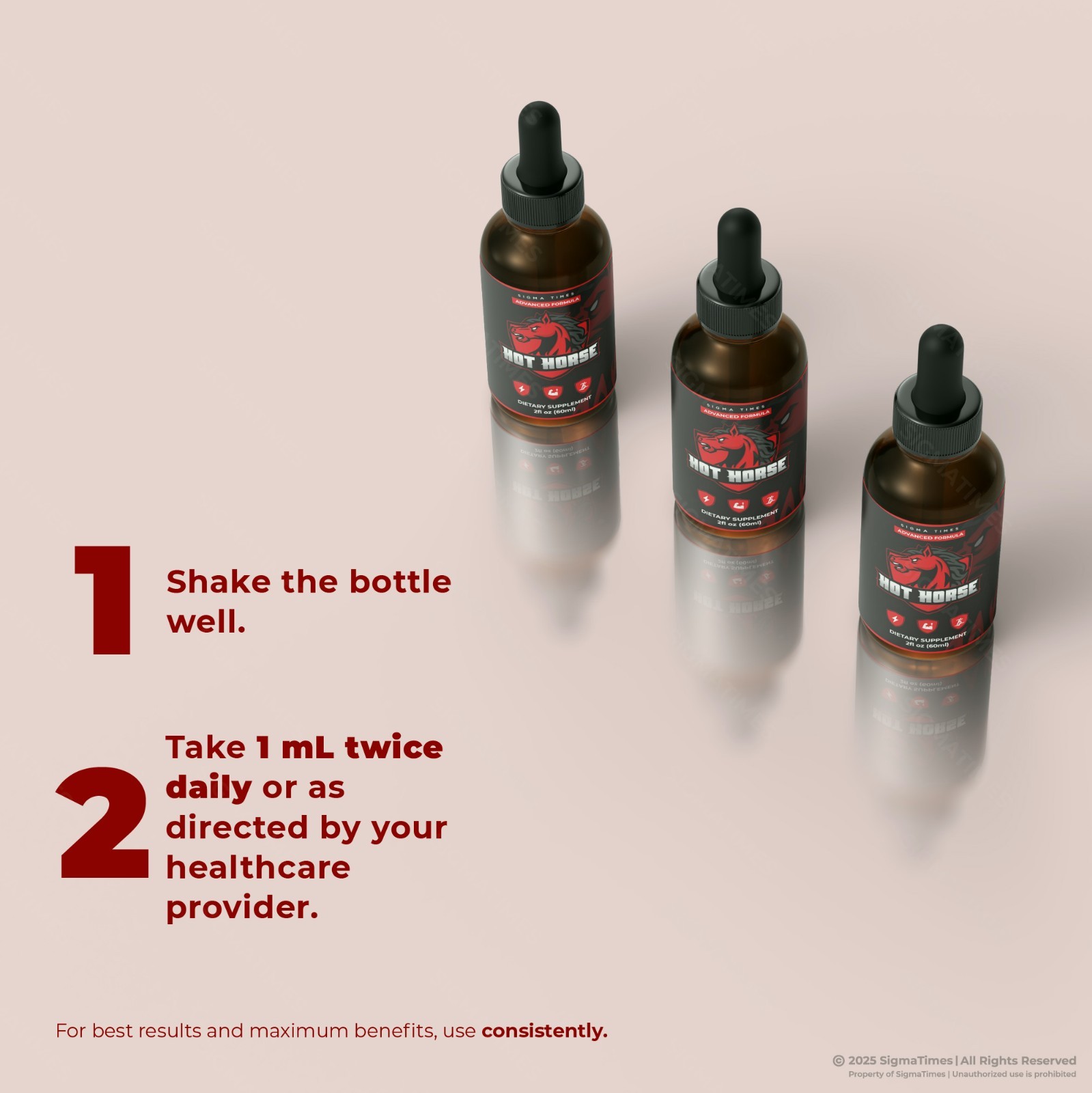 Hot Horse Drops, HotHorse Liquid Formula for Men, For Male Health (30servs.)