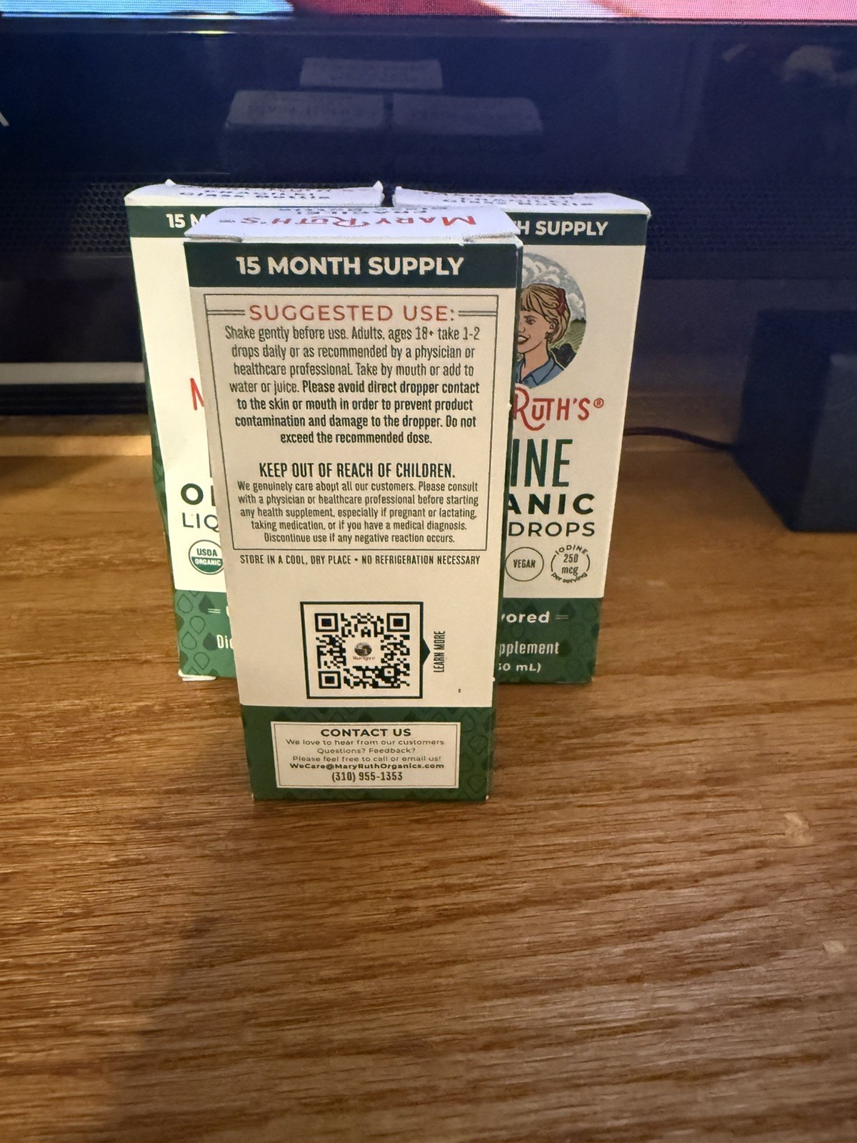 Organic Iodine Liquid Drops, Unflavored, 250 mcg, 1 fl oz (30 ml) 3 Bottles