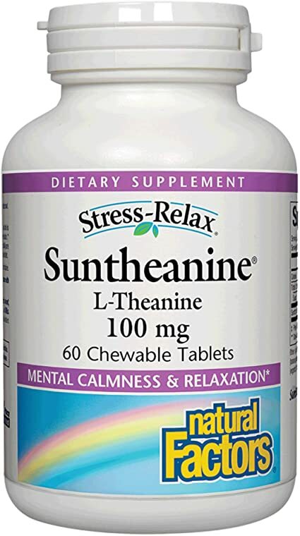 Natural Factors Stress-Relax Suntheanine L-Theanine 100 mg 60 Chewable Tabs