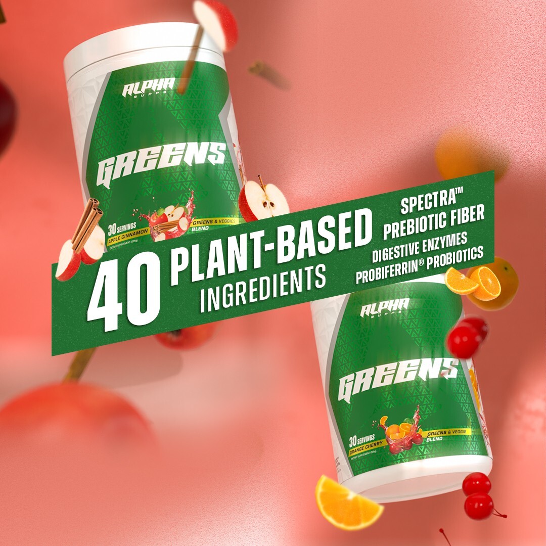 Alpha Greens Fruit & Vegetable Powder Prebiotic Probiotic Blend 40+ Ingredients