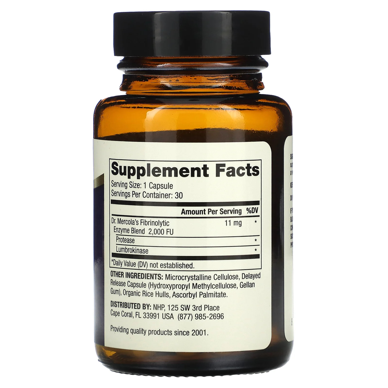 2 X Dr. Mercola, Lumbrokinase Enzymes, 30 Capsules