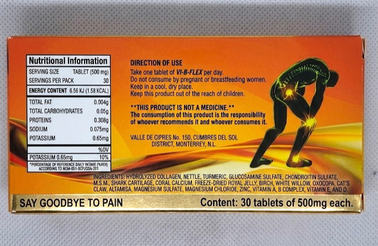 VI-B-FLEX 2 Pack glucosmine shark cartilage coral calcium pain 2 Boxes vibflex