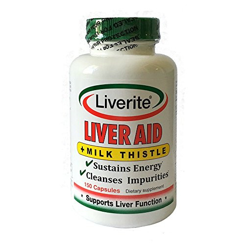 Liverite Liver Aid With Milk Thistle 150 Capsules, Liver Support, Liver Cleanse,