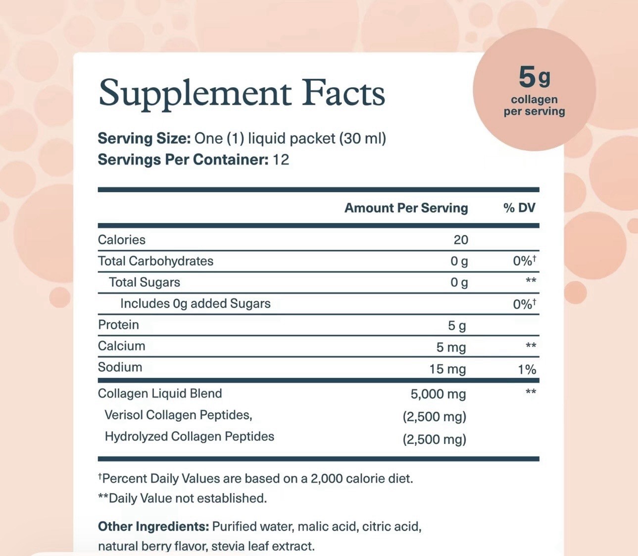 Youtheory Liquid Collagen 5,000mg Natural Berry Sugar-Free 12 Count Hair Skin