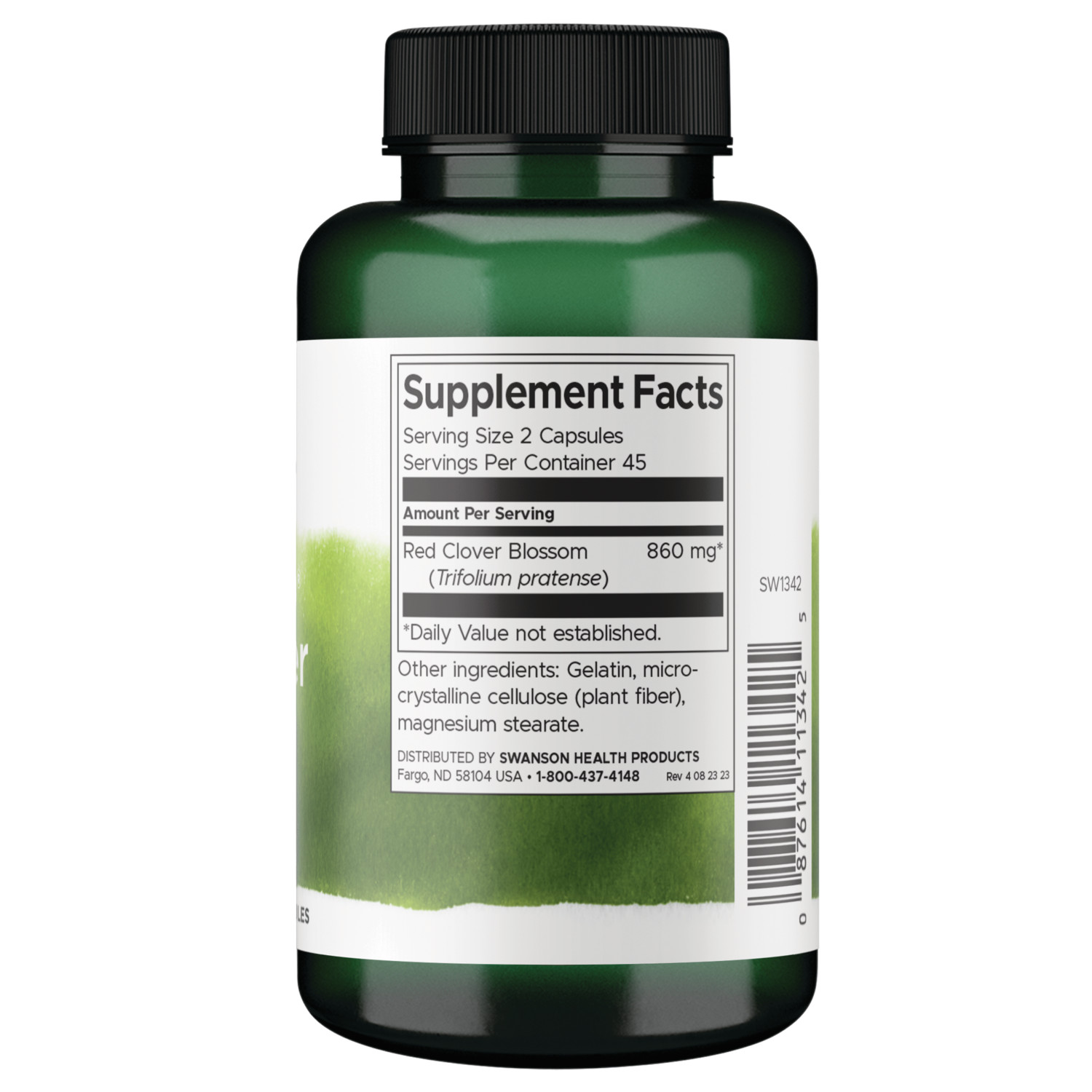 Swanson Red Clover Blossom 430 mg 90 Capsules