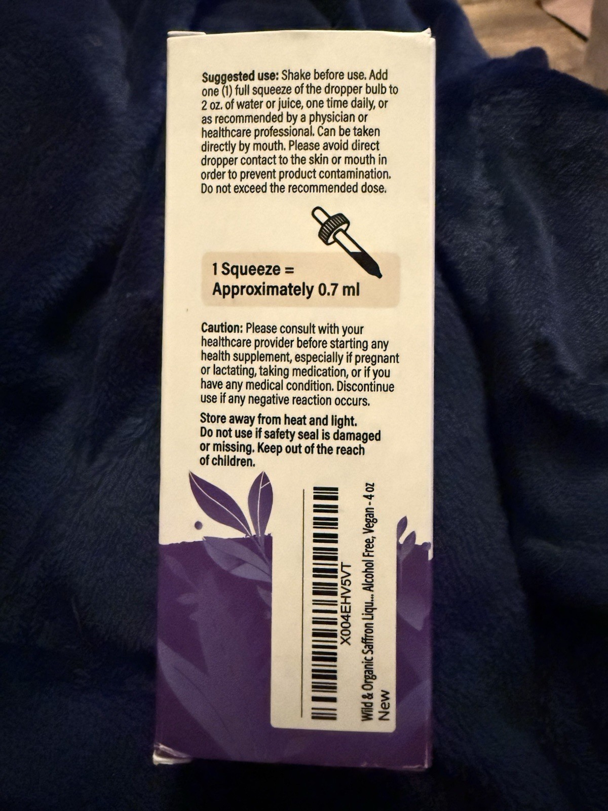 Wild & Saffron Supplements Mood Focus Eye Support Extract Liquid Drops 4 fl oz