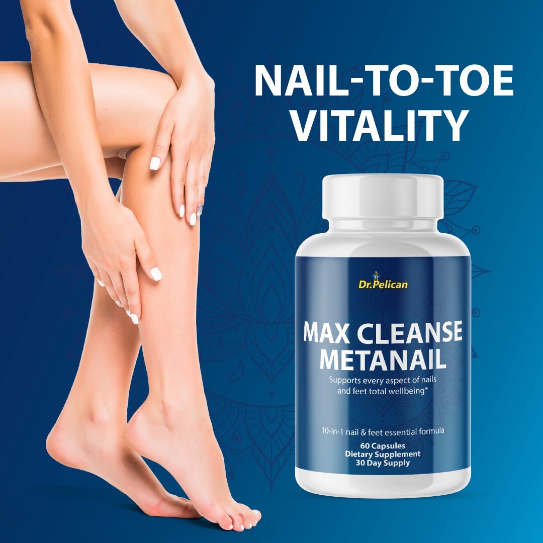 Max Cleanse Metanail- Immune & Nail Support- 4 Bottles- 240 Capsules