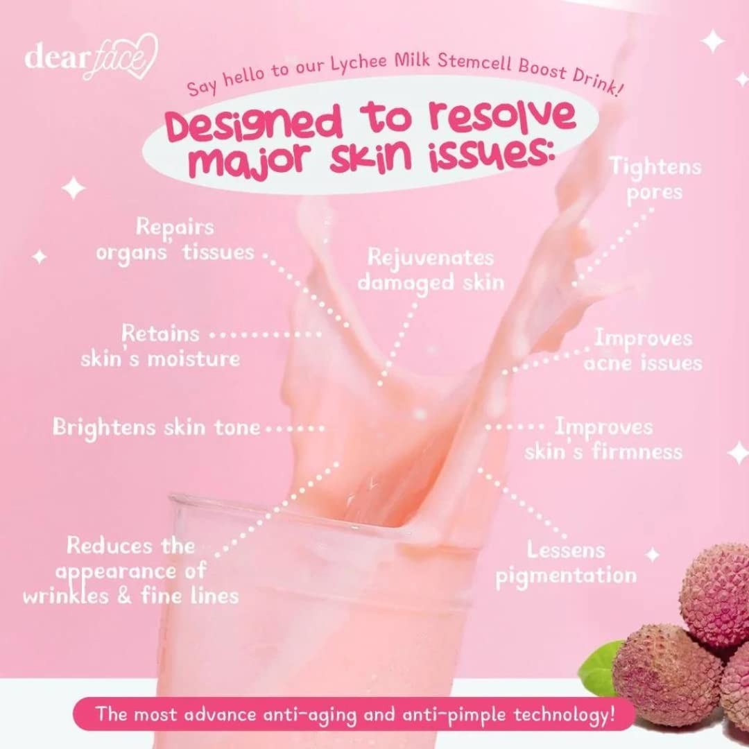 Premium Japanese Lychee Stem Cell Drink 50,000mg – 10 Sachets for Radiant Skin