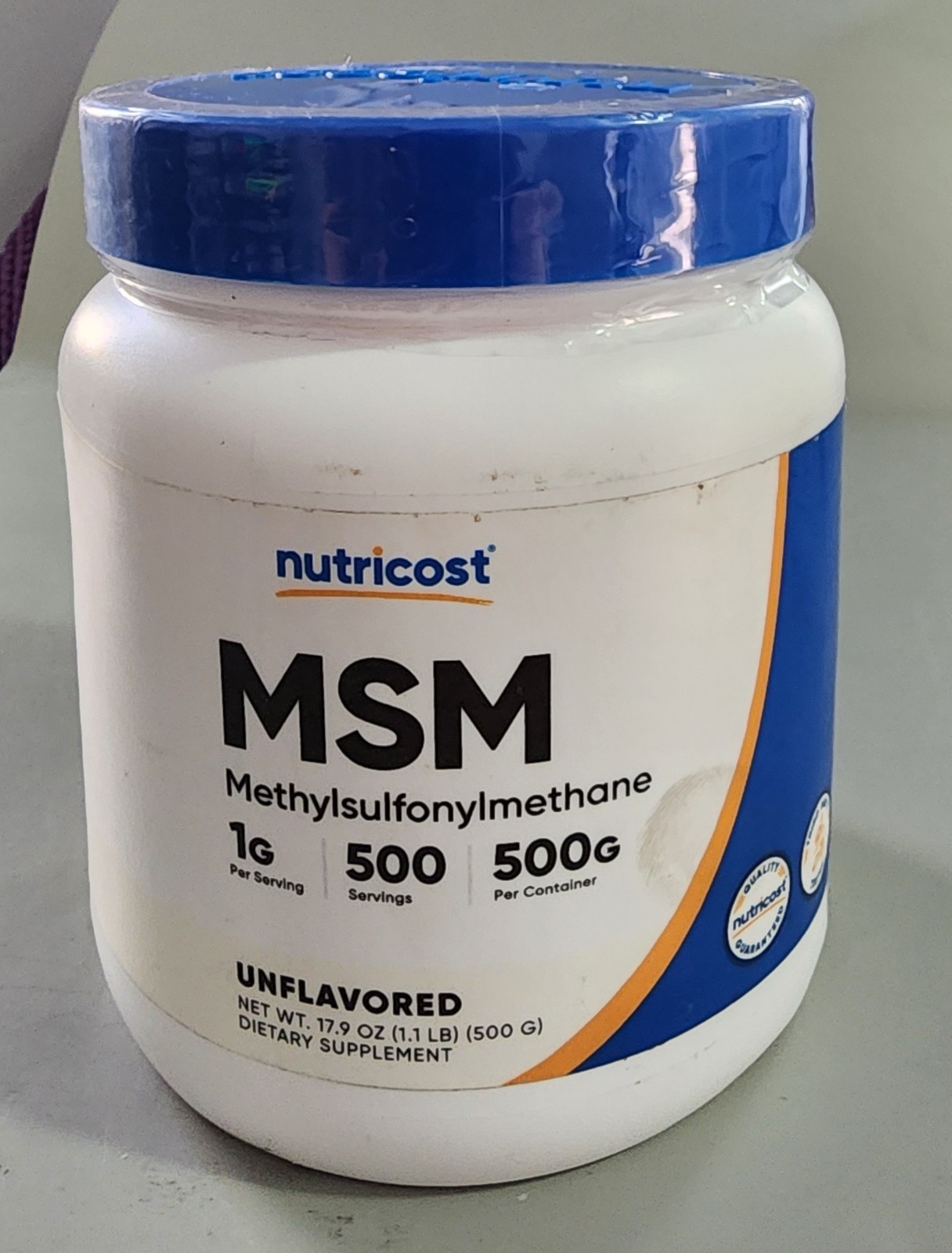 Nutricost Pure MSM Powder 500 Grams (Methylsulfonylmethane) – Gluten Free