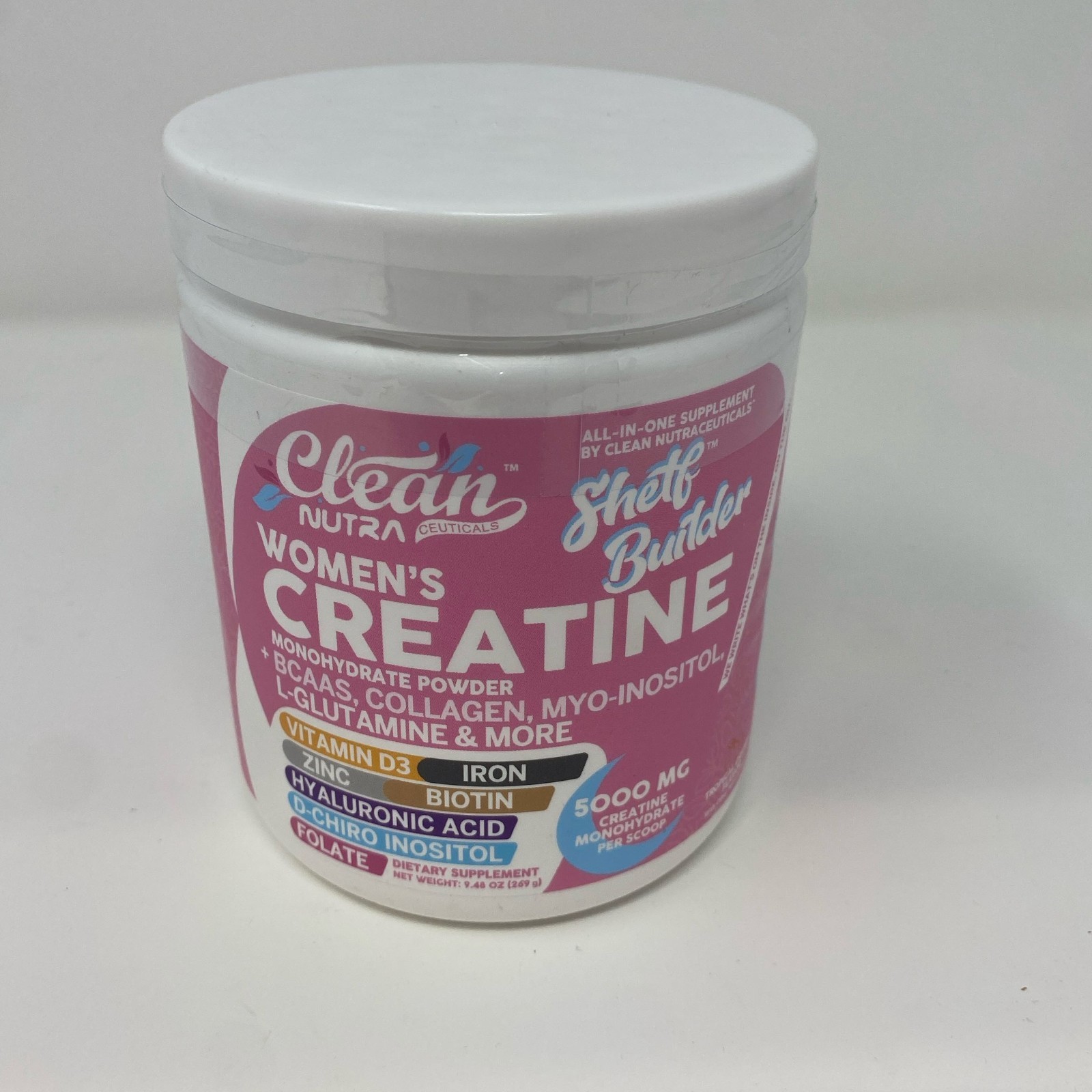 Clean Nutraceuticals Women’s Creatine Shelf Builder, Tropical Orange 269g